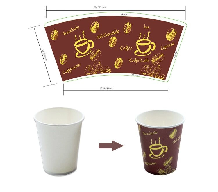 Disposable Customized Printed 8 Oz Coffee Drinking Single Wall Paper Cup with Lid