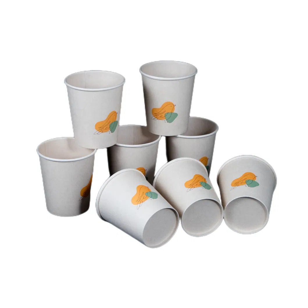 6oz 8oz 10oz Eco-Friendly Wholesale High Quality Brown Kraft Paper Cup