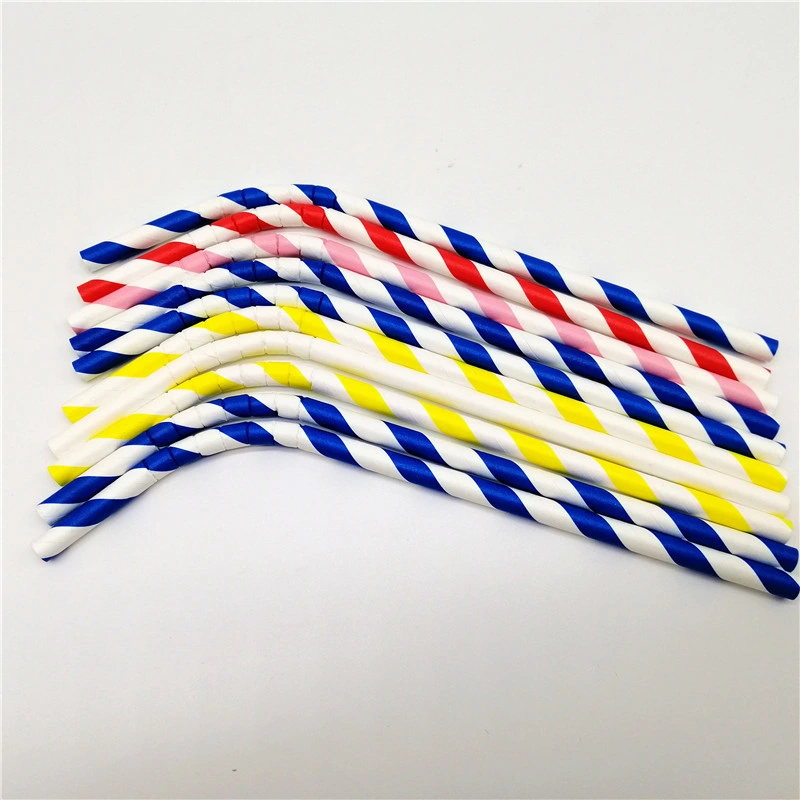 Food Grade Drinking Biodegradable Wrapping Flexible Color Paper Straw