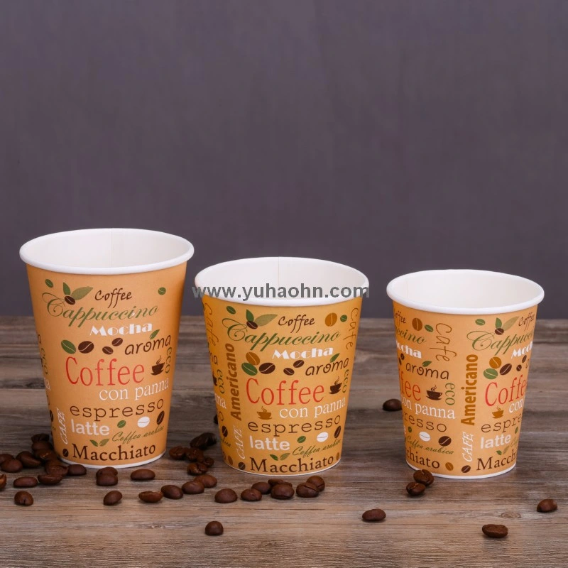 Single Wall Custom Printed Paper Cup for Hot Drinks