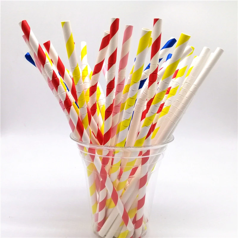 Food Grade Drinking Biodegradable Wrapping Flexible Color Paper Straw