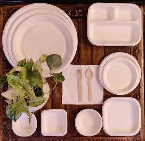 Hot Disposable Tableware for Party and Ramadan Muslim Festival Happy Eid Paper Plates for Eid Mubarak 10PCS/Set