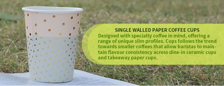 Customized Disposable Printed Single Wall Paper Cup Coffee Cup