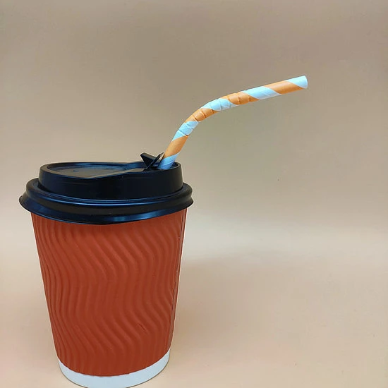 Disposable Novel Syphon Paper Straw Flexible Bent Paper Drinking Straws