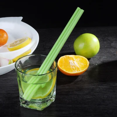 Wholesale Colorful Recycled Disposable Biodegradable Flexible Rice Paper Straw